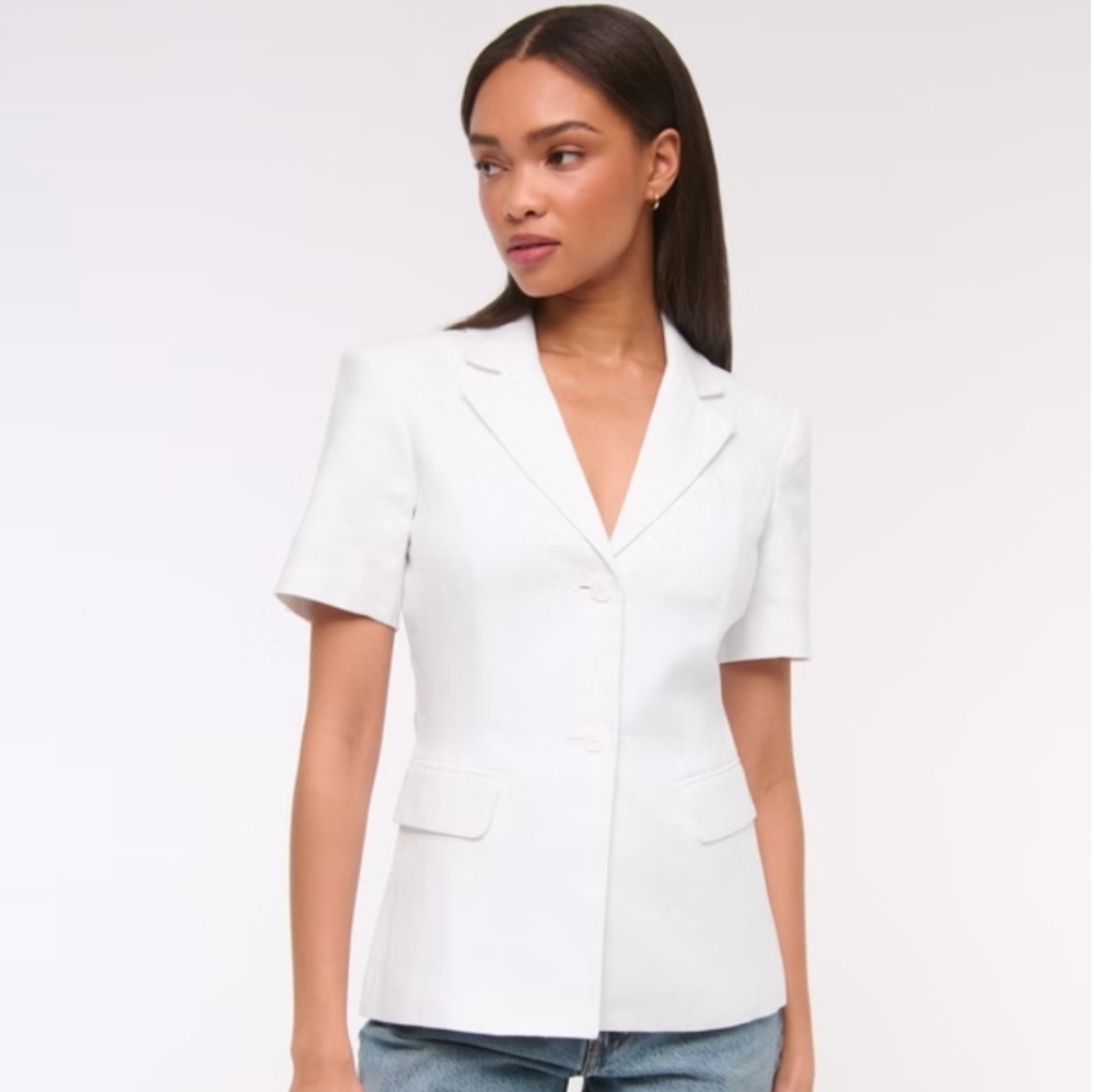 Abercrombie Short Sleeve Linen Blazer S